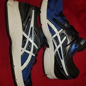Asics Blue & Black Womens Running Shoes Size 9 1/2